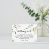 Greenery Wedding Wishing Well Card Begleitkarte (Stehend Vorderseite)