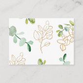 Greenery Wedding Wishing Well Card Begleitkarte (Rückseite)