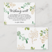 Greenery Wedding Wishing Well Card Begleitkarte (Vorne/Hinten)