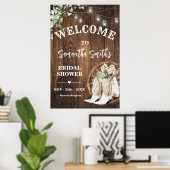 Greenery Western Willkommen Cowgirl Brautparty Poster (Heimbüro)