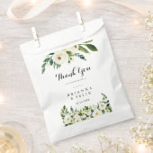 Greenery White Autumn Floral Vielen Dank für Ihre Geschenktütchen (Ausgeschnitten)