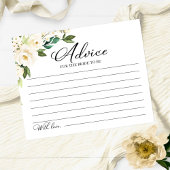Greenery White Blume Brautparty Advice Cards