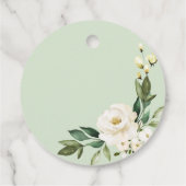 Greenery White Blume Geometric Brautparty Fav Geschenkanhänger (Rückseite)