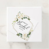 Greenery White Blume Geometrisches Brautparty Geschenkanhänger (Beispiel)