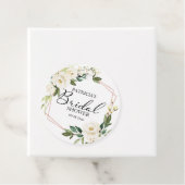 Greenery White Blume Geometrisches Brautparty Geschenkanhänger (Beispiel)