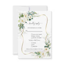 Greenery White Blume Gold Song Anfrage Hochzeit
