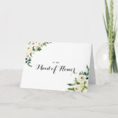 Greenery White Floral Brautparty Vielen Dank Dankeskarte (Vorderseite)