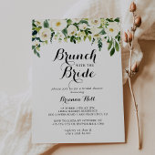 Greenery White Floral Brunch mit Brautdusche Einladung