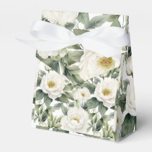 Greenery White Floral Gastgeschenk Hochzeit Box