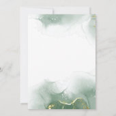 Greenery White Floral Gold Islamische Hochzeit Einladung (Rückseite)