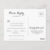 Greenery White Floral Menu UAWG Postkarte (Rückseite)