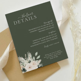 Greenery White Floral Wedding Detail Card Victoria Begleitkarte
