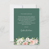 Greenery White Rose Abschluss Foto Dankeskarte (Rückseite)