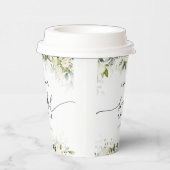 Greenery White Roses Brautparty Paper Cup Pappbecher (Rechts)