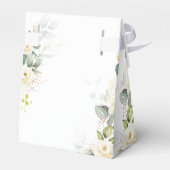 Greenery White Roses Gastgeschenk Hochzeit Box Geschenkschachtel (Rückseite)