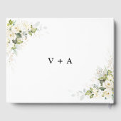 Greenery White Roses Wedding Gästebuch (Rückseite)