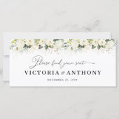 Greenery White Roses Wedding Head Table Sign (Vorderseite)