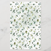 Greenery Wie alt war Mama Baby Shower Game Card Flyer (Hinten)