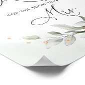 Greenery wie viele Küsse Brautparty Poster (Ecke)