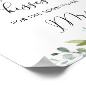 Greenery wie viele Küsse Brautparty Poster (Ecke)