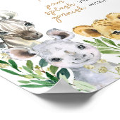 Greenery Wild One Safari Baby Dusche Mama Osa Bar Poster (Ecke)