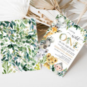 Greenery Wild One Safari Baby Shower Einladung