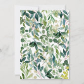 Greenery Wild One Safari Baby Shower Einladung (Rückseite)