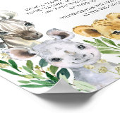 Greenery Wild One Safari Say Baby nicht Poster (Ecke)