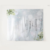 Greenery Winter Wedding Foto Hintergrund Wandteppich (Vorderseite (Horizontal))