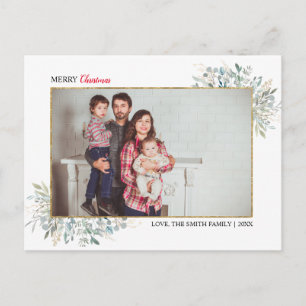 Greenery Winter Weihnachts-Collage Urlaub Postkarte