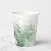 Greenery Winter Wonderland Brautparty Pappbecher (Vorderseite)