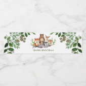 Greenery Woodland Animals Baby Shower Gastgeschenk Wasserflaschenetikett (Einzelnes Label)