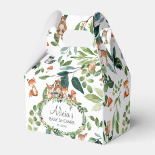 Greenery Woodland Animals Kinderdusche Vielen Dank Geschenkschachtel