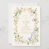 Greenery Woodland Fern Wedding Einladung (Vorderseite)