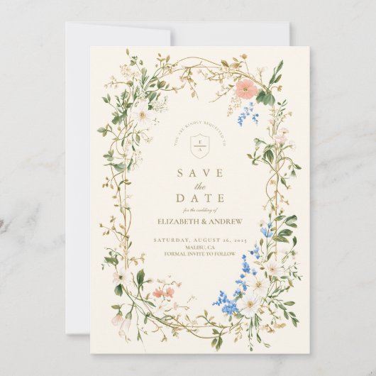 Greenery Woodland Fern Wedding Save The Date (Vorderseite)