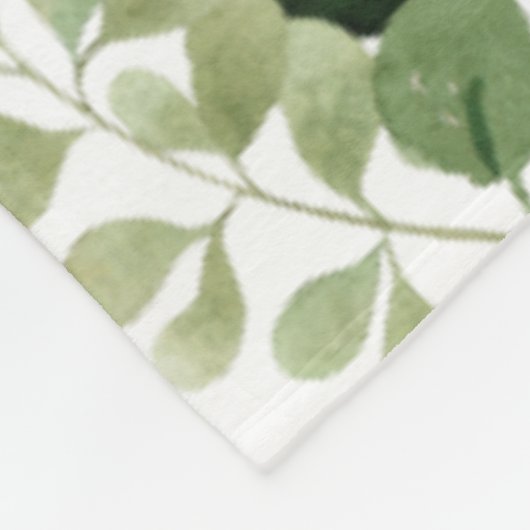 Greenery Woodland Forest Animals Boy Kinderzimmer Fleecedecke (Ecke)