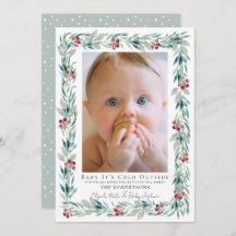 Greenery Wreath Baby Es ist kalt im Außenbereich F