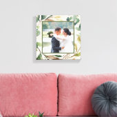 Greenery Wreath Birch Foto Wedding Keepake Leinwanddruck (Insitu (Wohnzimmer))