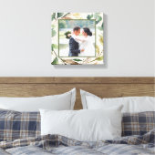 Greenery Wreath Birch Foto Wedding Keepake Leinwanddruck (Insitu (Schlafzimmer))