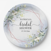 Greenery Wreath Brautparty Pappteller (Vorderseite)