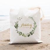 Greenery Wreath Bridesmaid Wedding Tote Bag Tragetasche