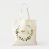 Greenery Wreath Bridesmaid Wedding Tote Bag Tragetasche (Vorne)