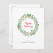 Greenery Wreath Business Corporate Weihnachten (Vorne/Hinten)