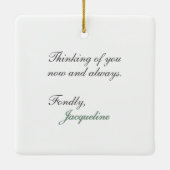 Greenery Wreath Kardinal Bird Watercolor Holiday Keramikornament (Rückseite)