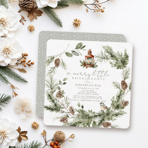 Greenery Wreath Merry Little Brautparty Einladung