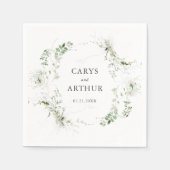 Greenery Wreath Modern Wedding Serviette (Vorderseite)