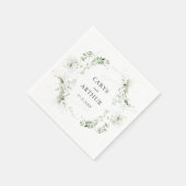 Greenery Wreath Modern Wedding Serviette (Ecke)