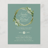 Greenery Wreath Wedding Einladungen (Vorderseite)