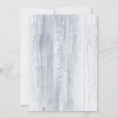 Greenery Wreath Wedding Einladungen - Dusty Blue (Rückseite)