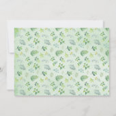 Greenery Wreath Wedding Foto Dankeskarte (Rückseite)